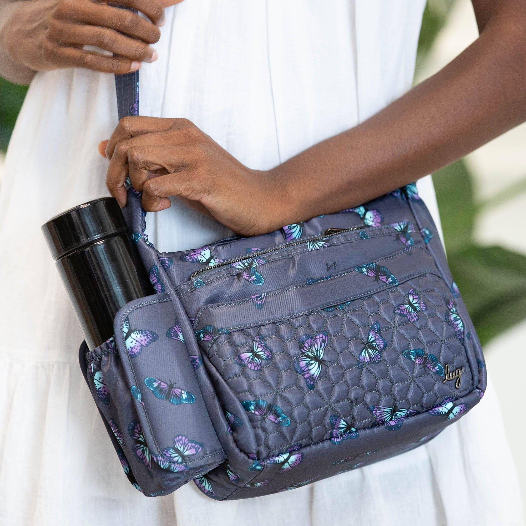 Flutter SE Crossbody Bag - BUTTERFLY GREY - Flutter_SE_Hover